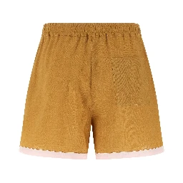 Bicolor Calfskin Bermuda Shorts