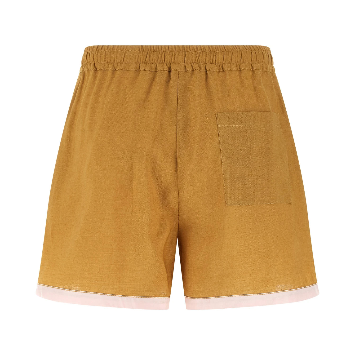 Bicolor Calfskin Bermuda Shorts