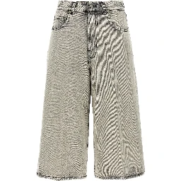 White Cotton Bermuda Shorts