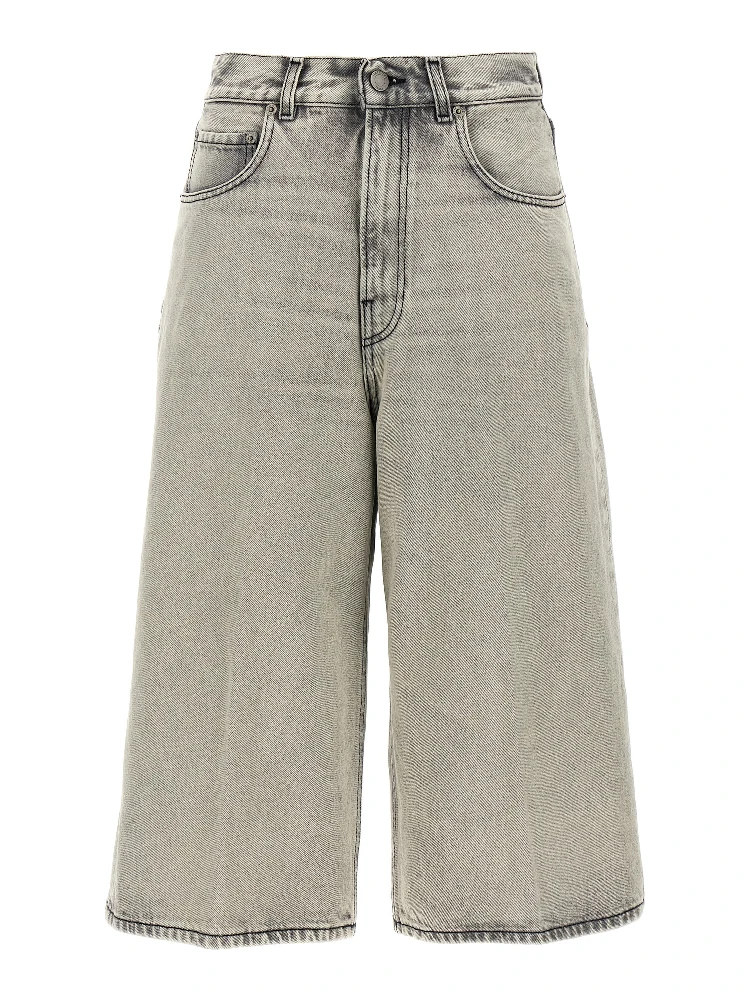 White Cotton Bermuda Shorts