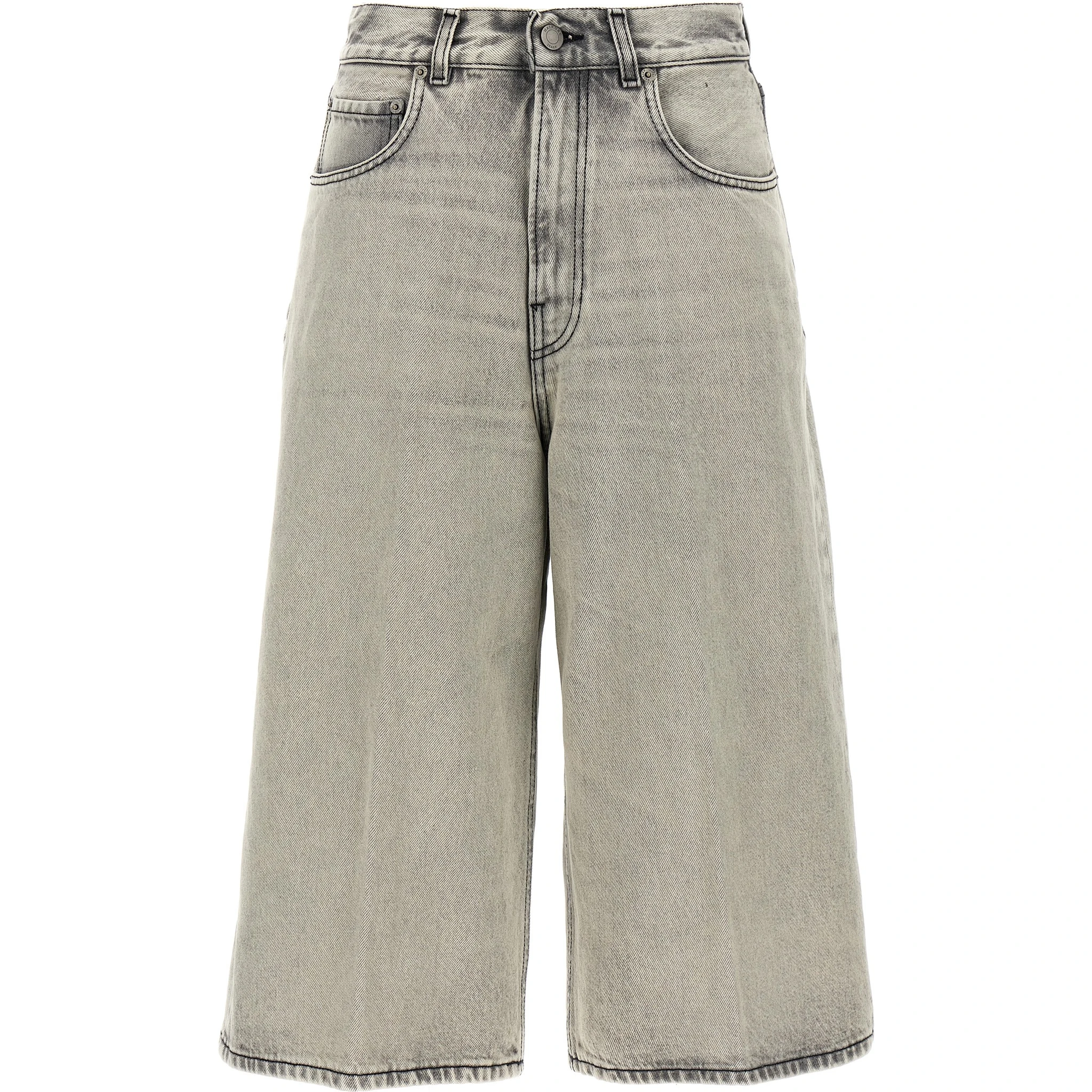 White Cotton Bermuda Shorts