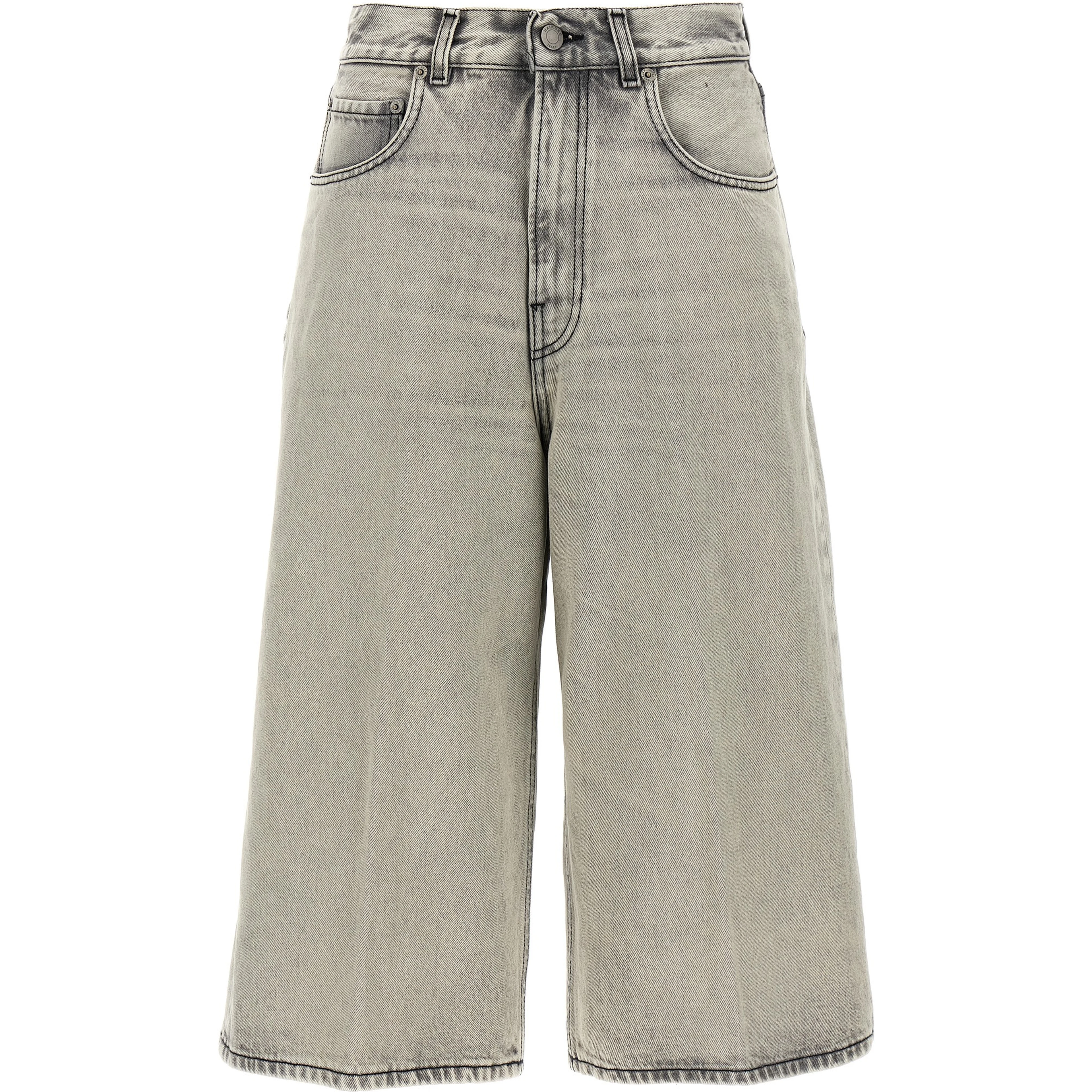 White Cotton Bermuda Shorts