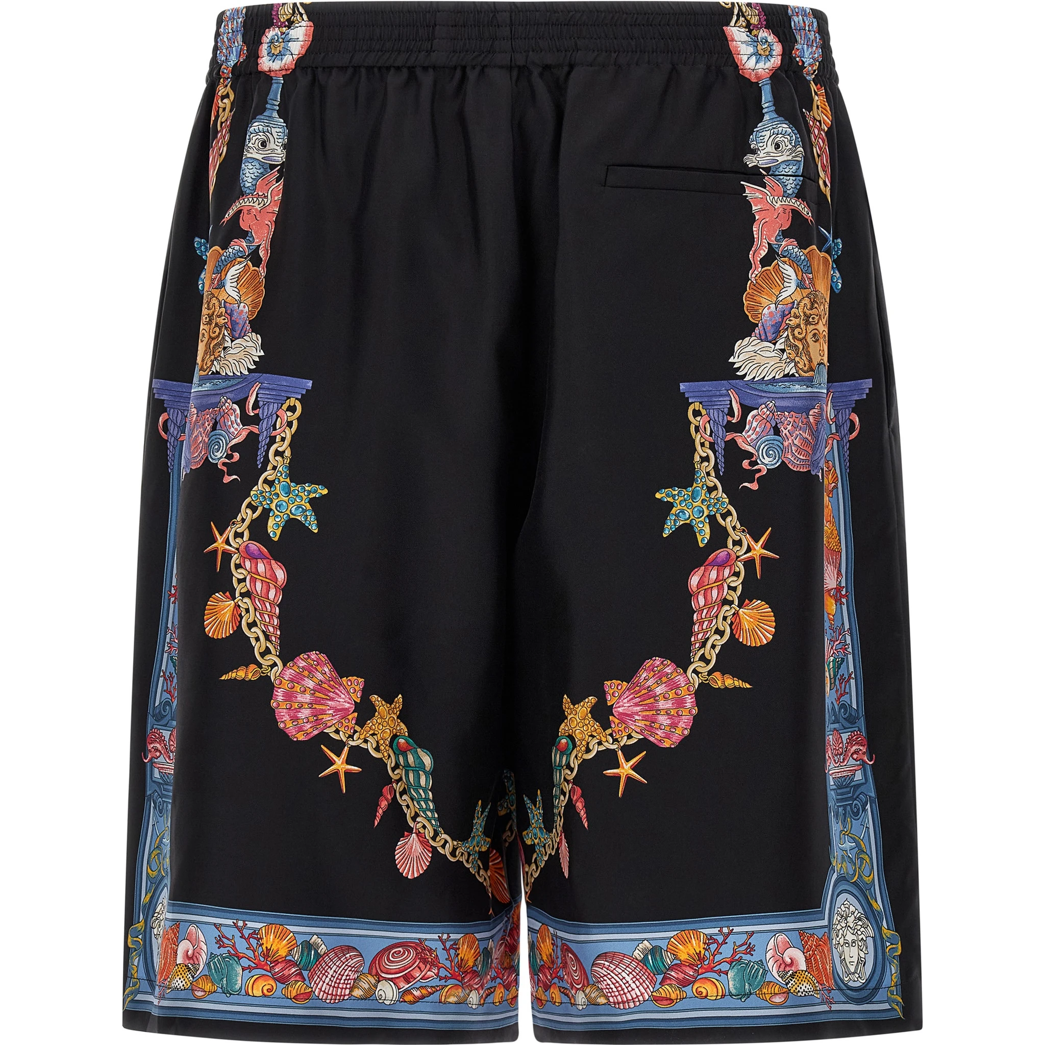 Multicolor Silk Bermuda Shorts