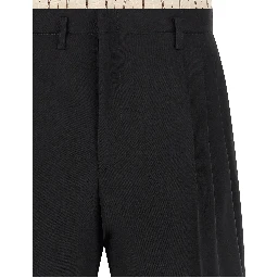 Black Wool Bermuda Shorts