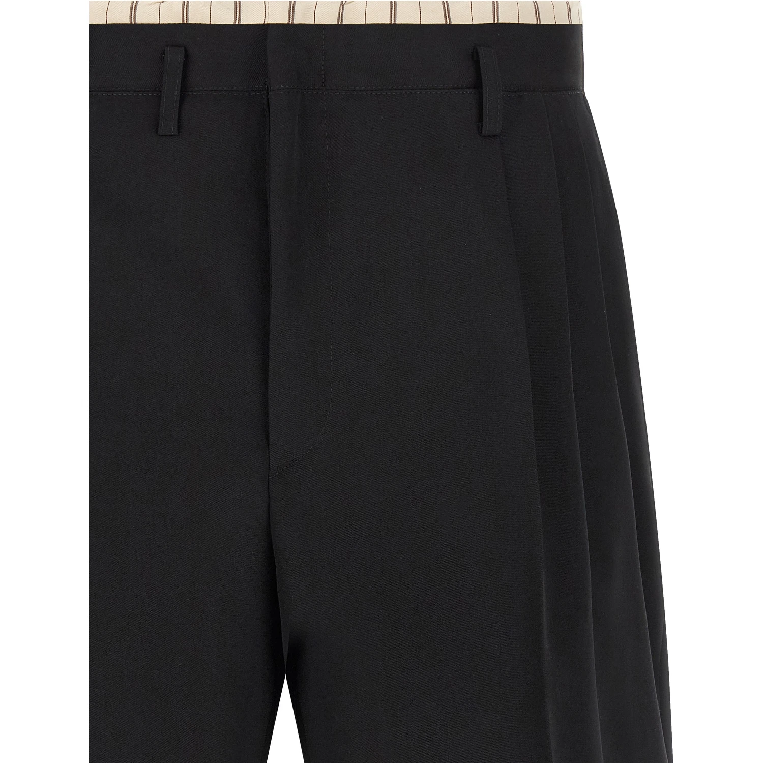 Black Wool Bermuda Shorts