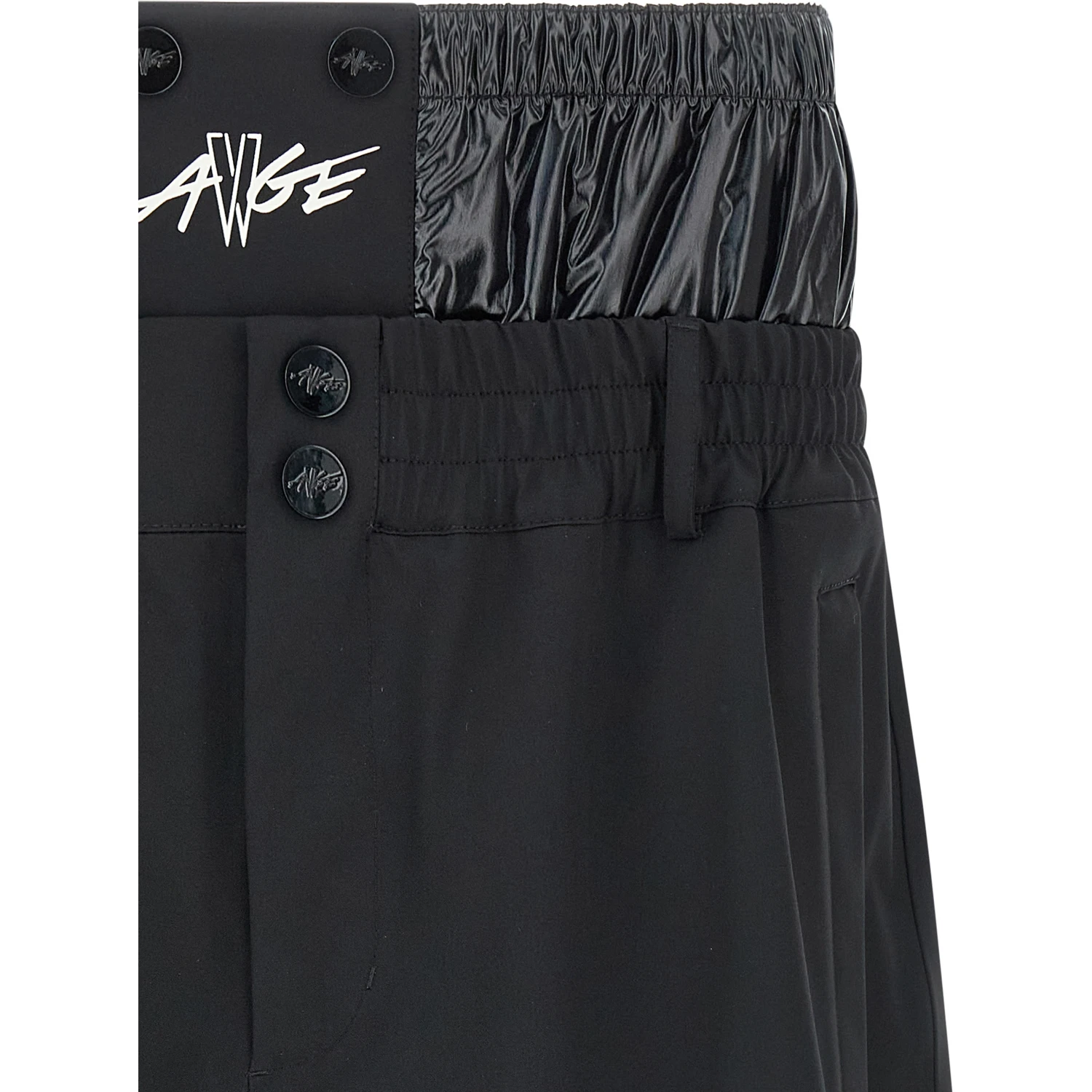 Black Polyamide Bermuda Shorts