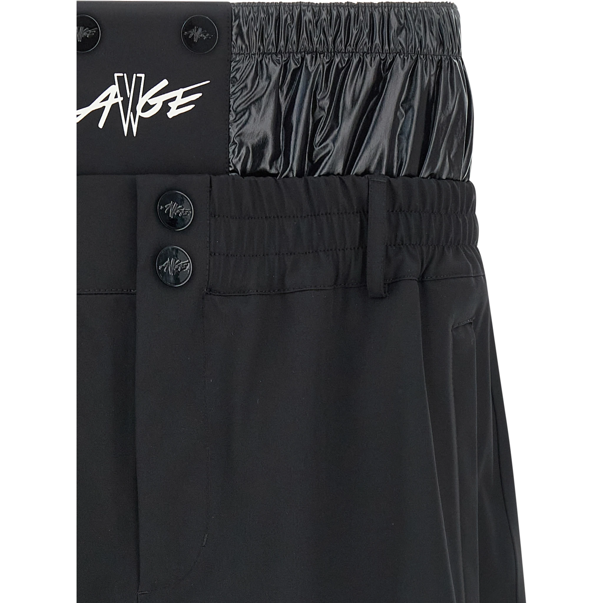 Black Polyamide Bermuda Shorts