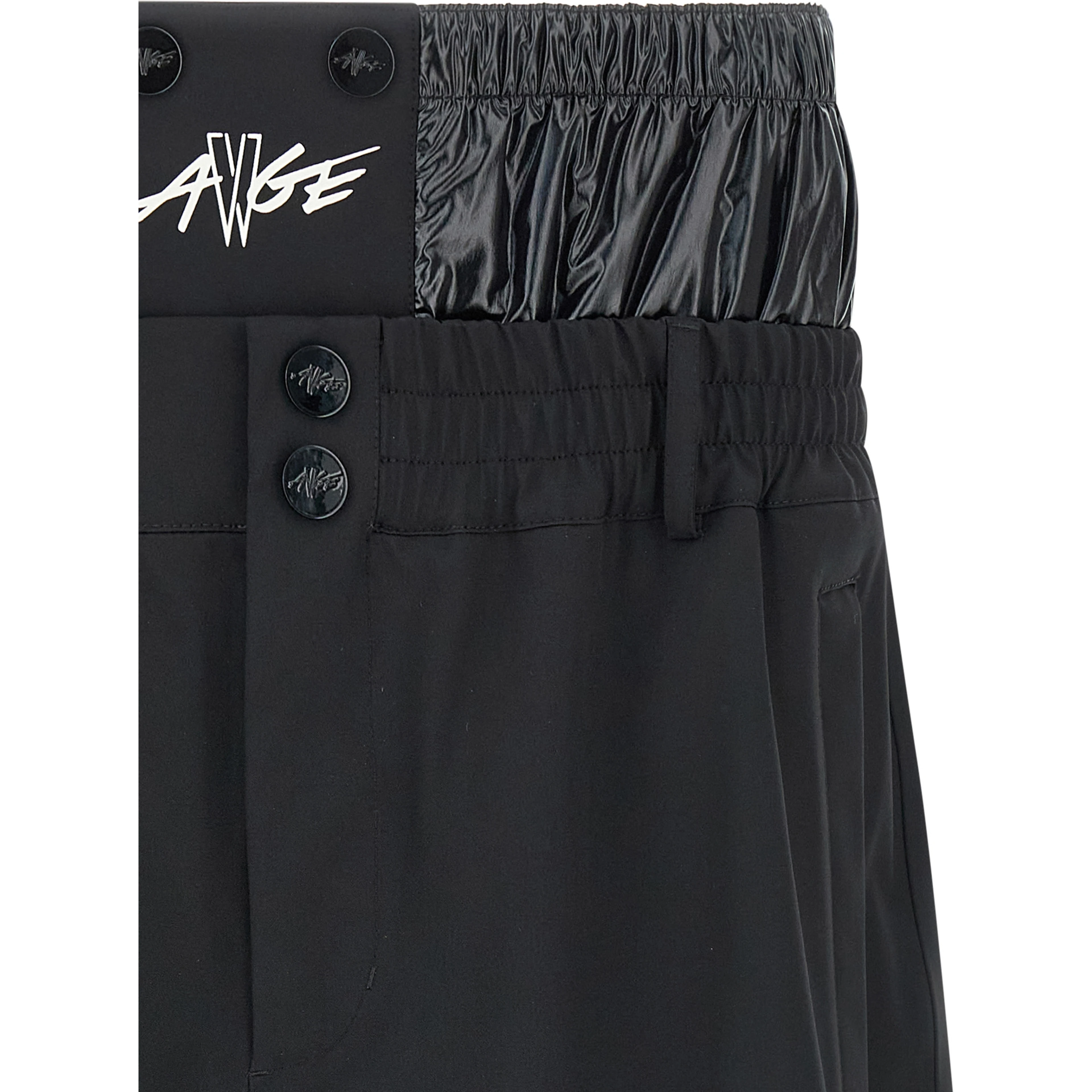 Black Polyamide Bermuda Shorts