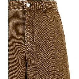 Brown Cotton Bermuda Shorts