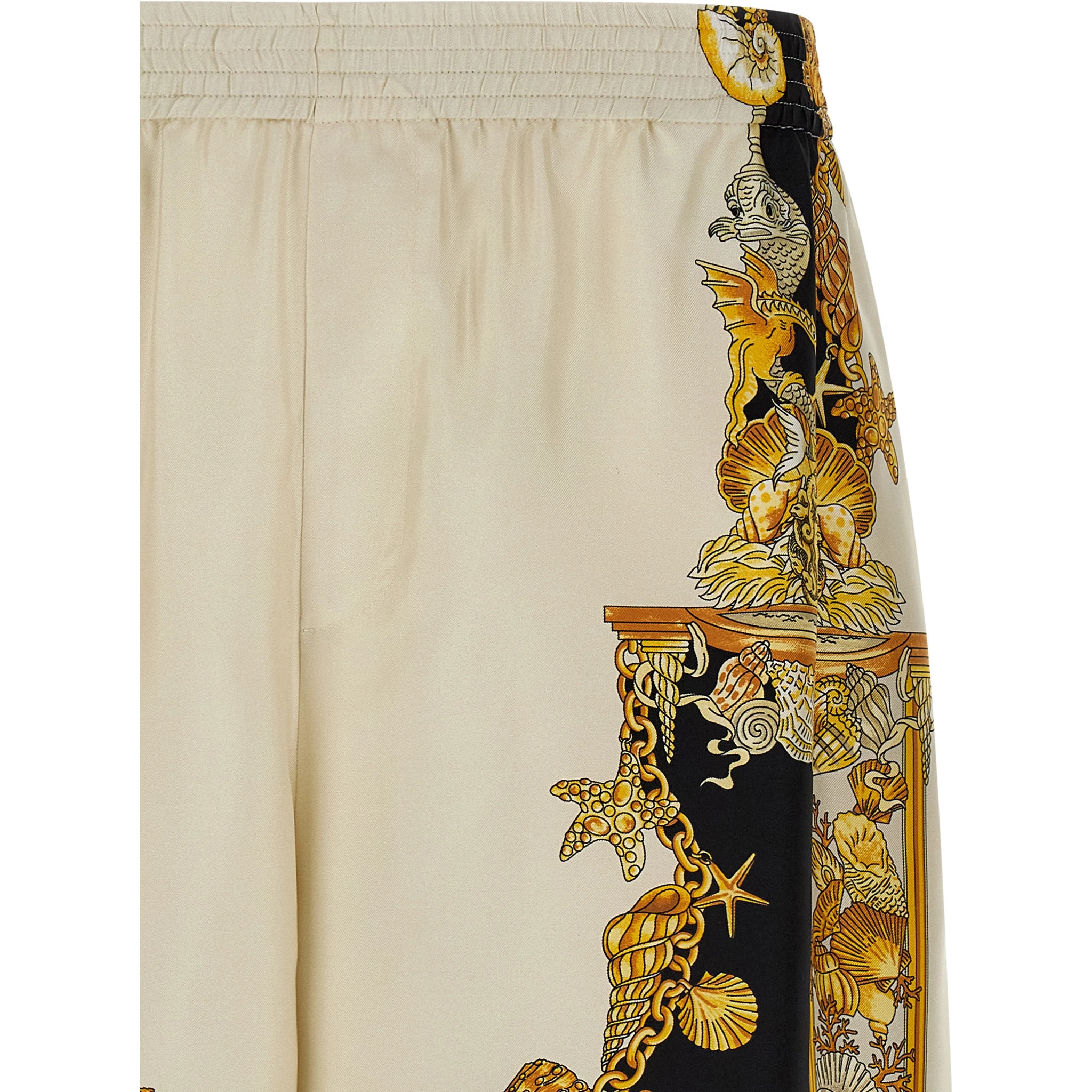 Multicolor Silk Bermuda Shorts