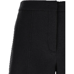 Black Virgin Wool Bermuda Shorts
