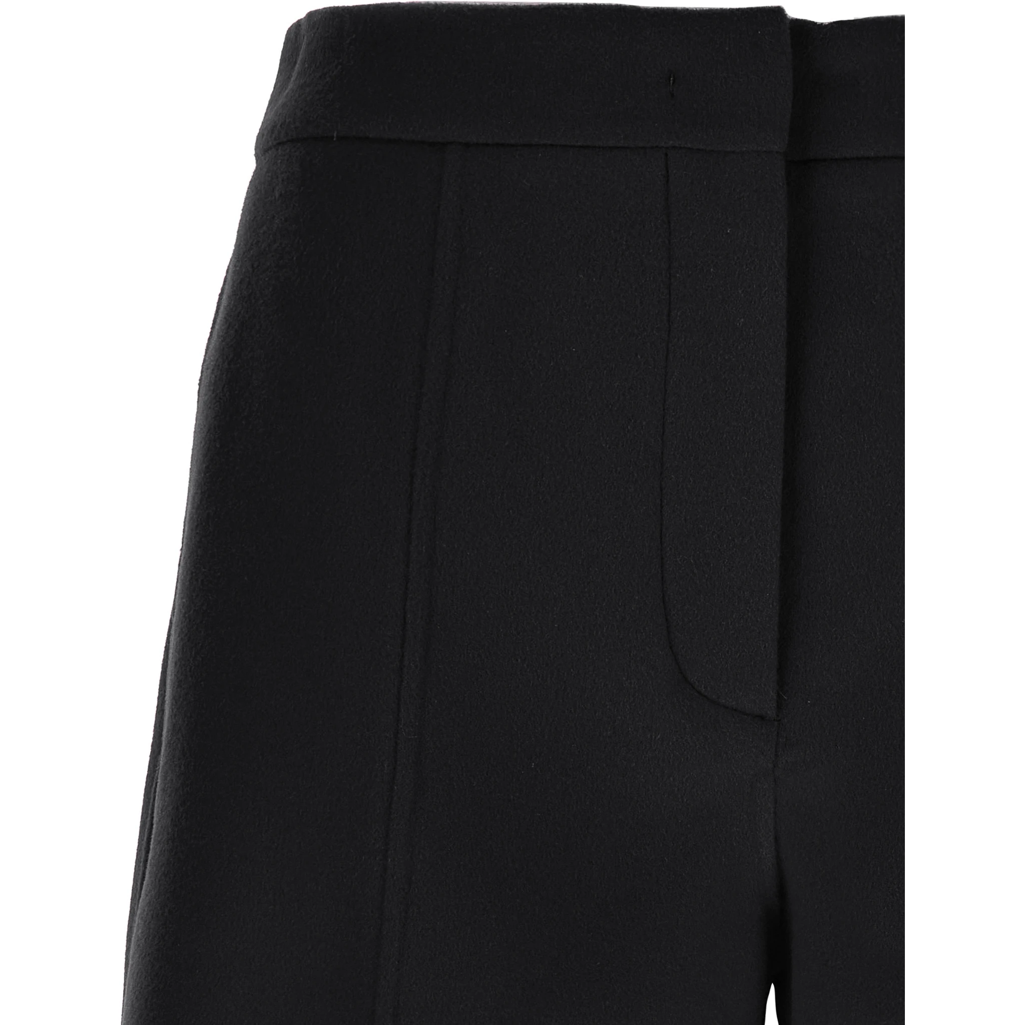 Black Virgin Wool Bermuda Shorts