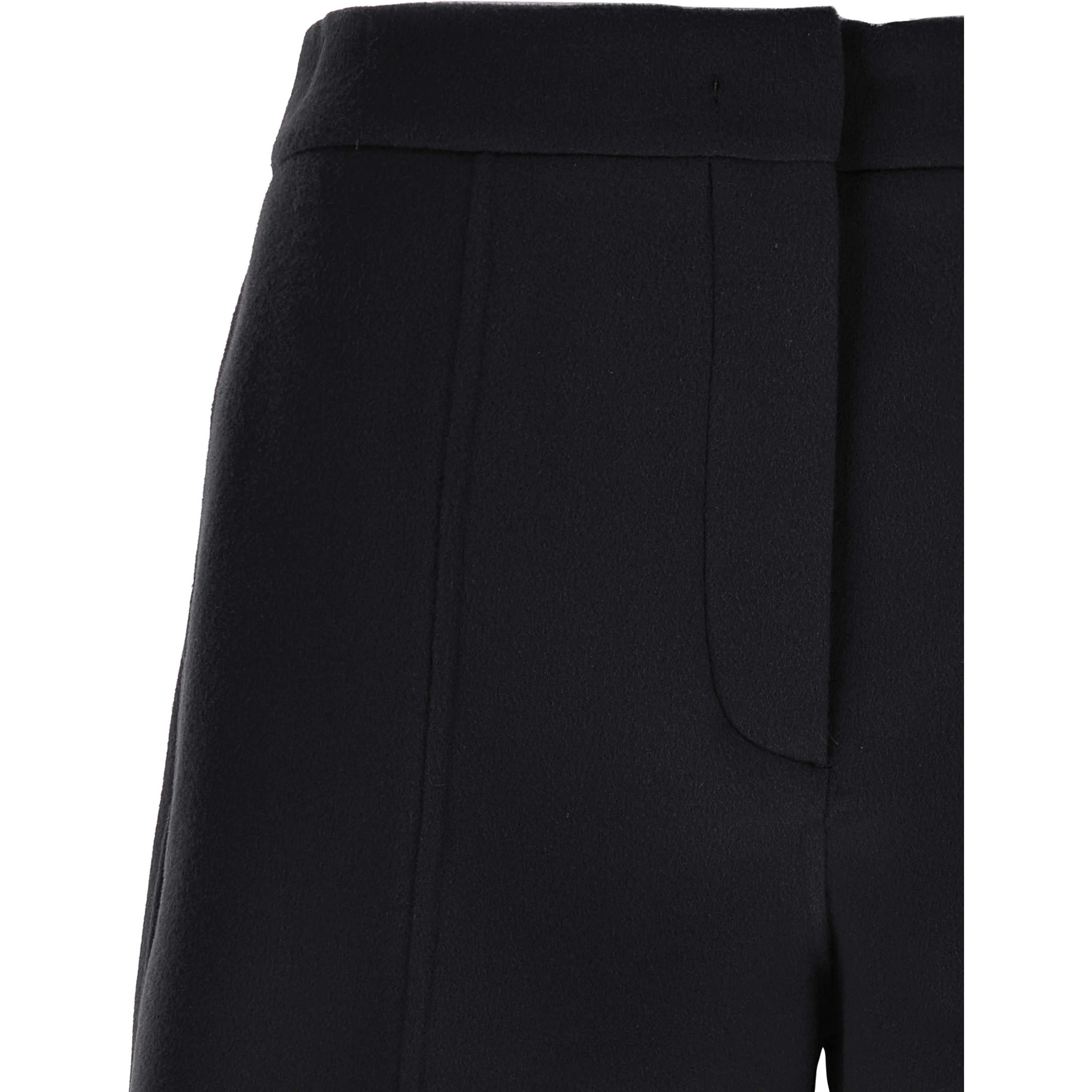 Black Virgin Wool Bermuda Shorts