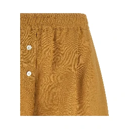 Bicolor Calfskin Bermuda Shorts