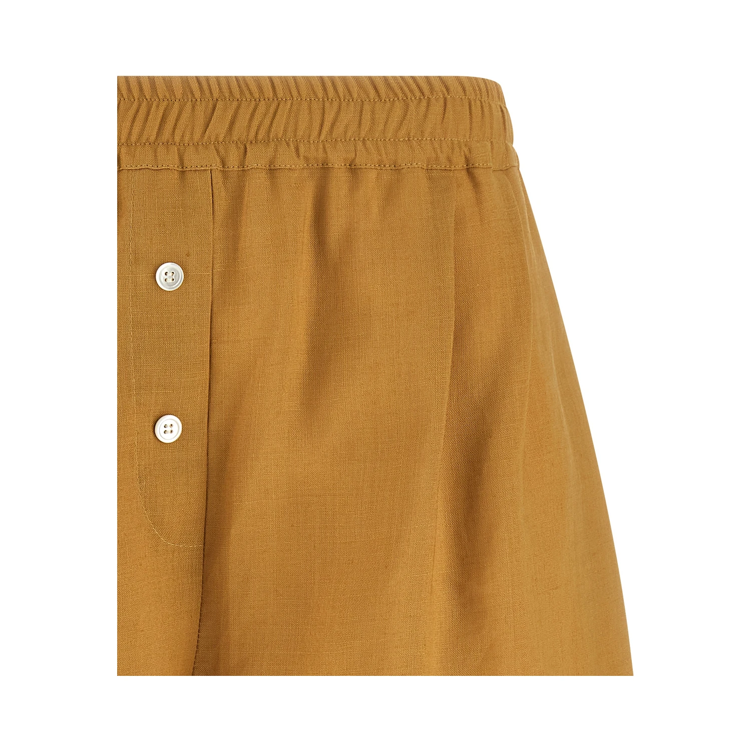 Bicolor Calfskin Bermuda Shorts