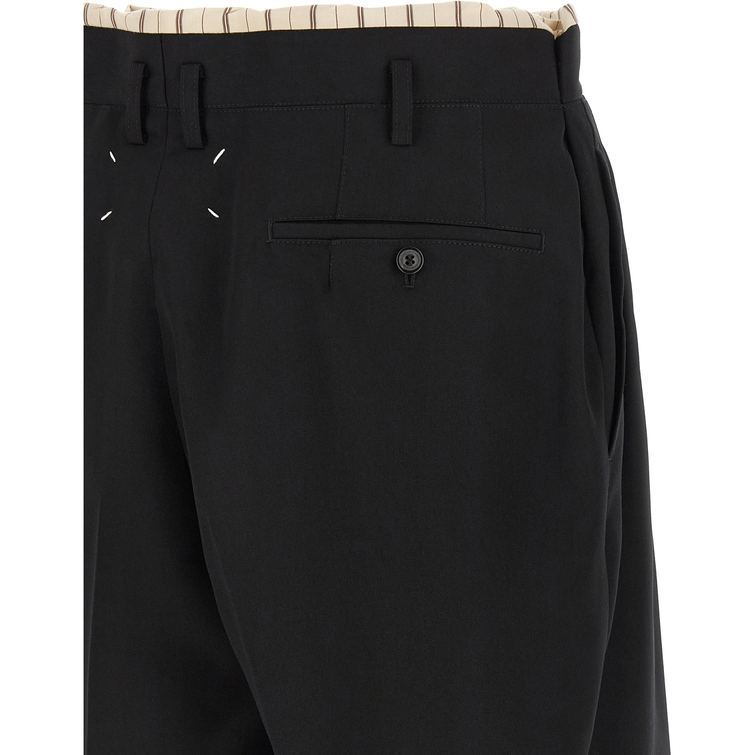 Black Wool Bermuda Shorts