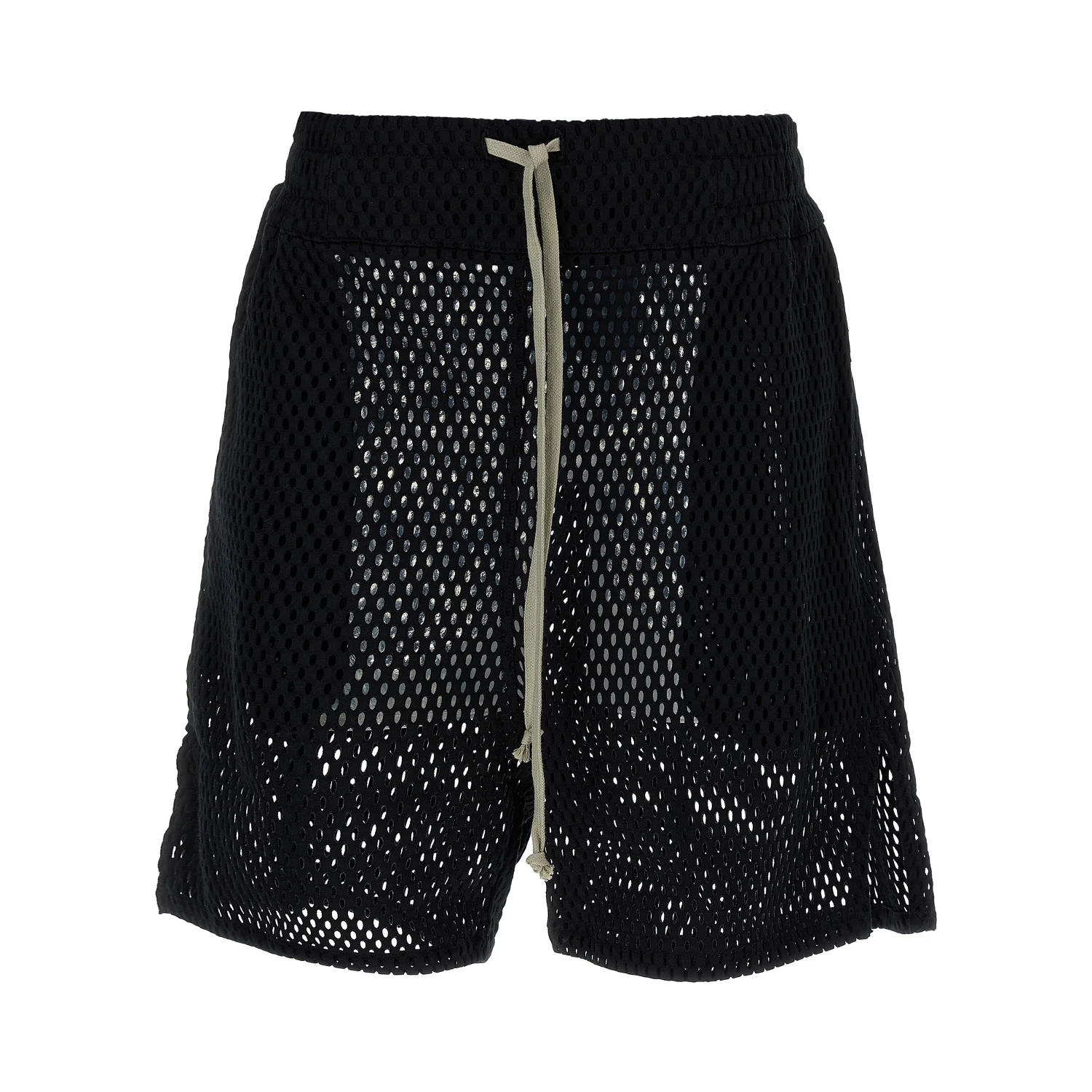 Black Cotton Bermuda Shorts