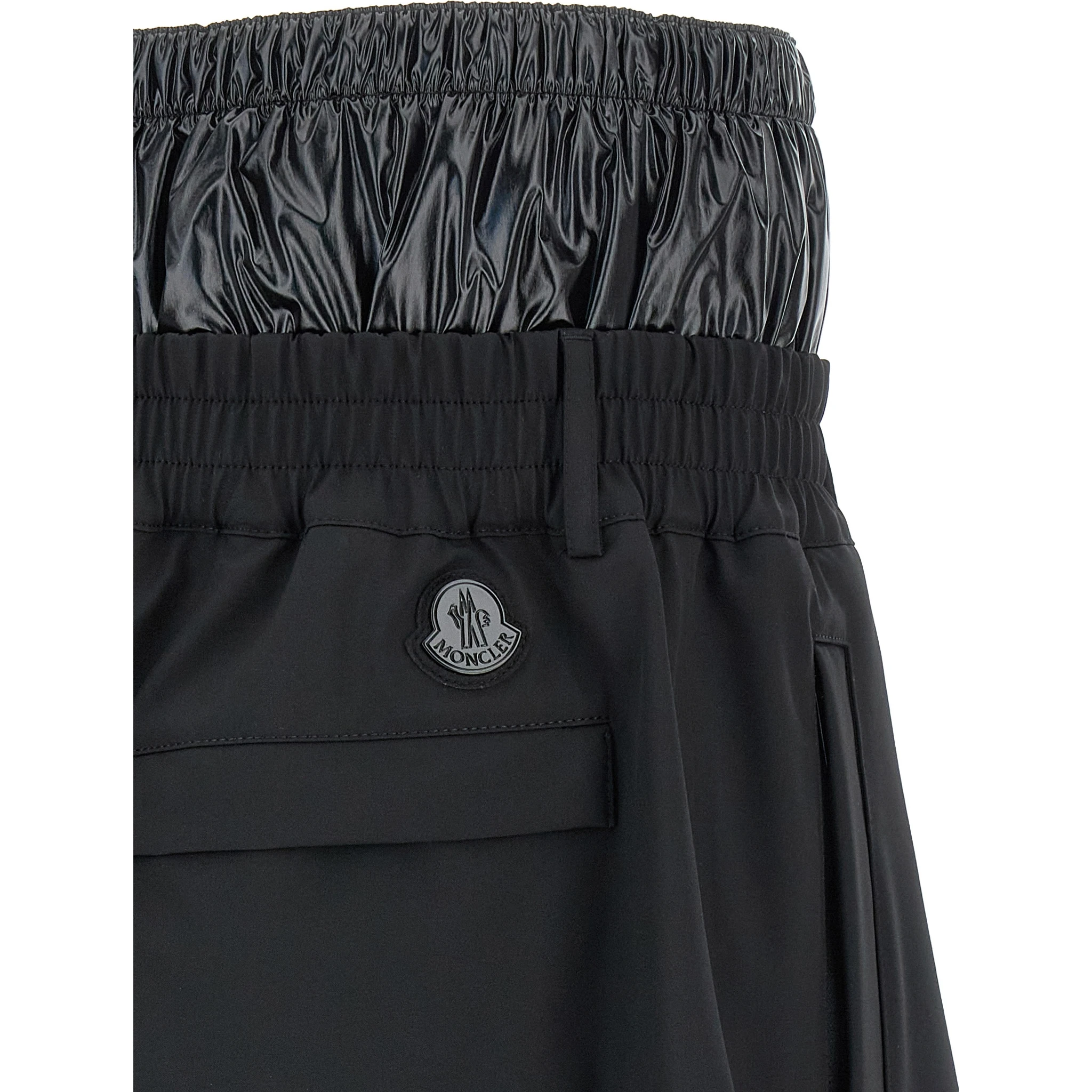 Black Polyamide Bermuda Shorts