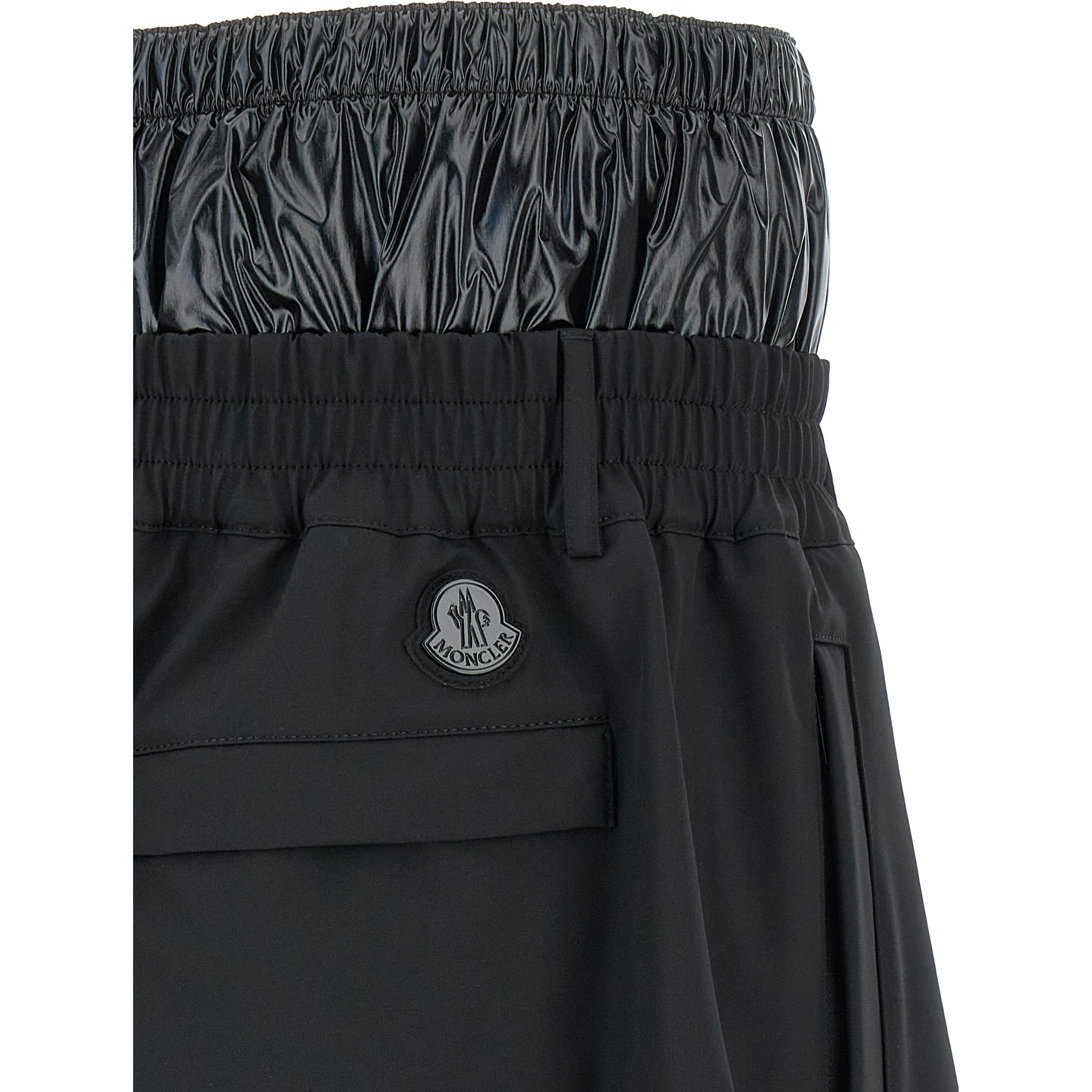 Black Polyamide Bermuda Shorts