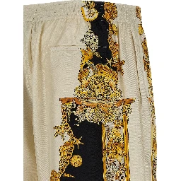 Multicolor Silk Bermuda Shorts