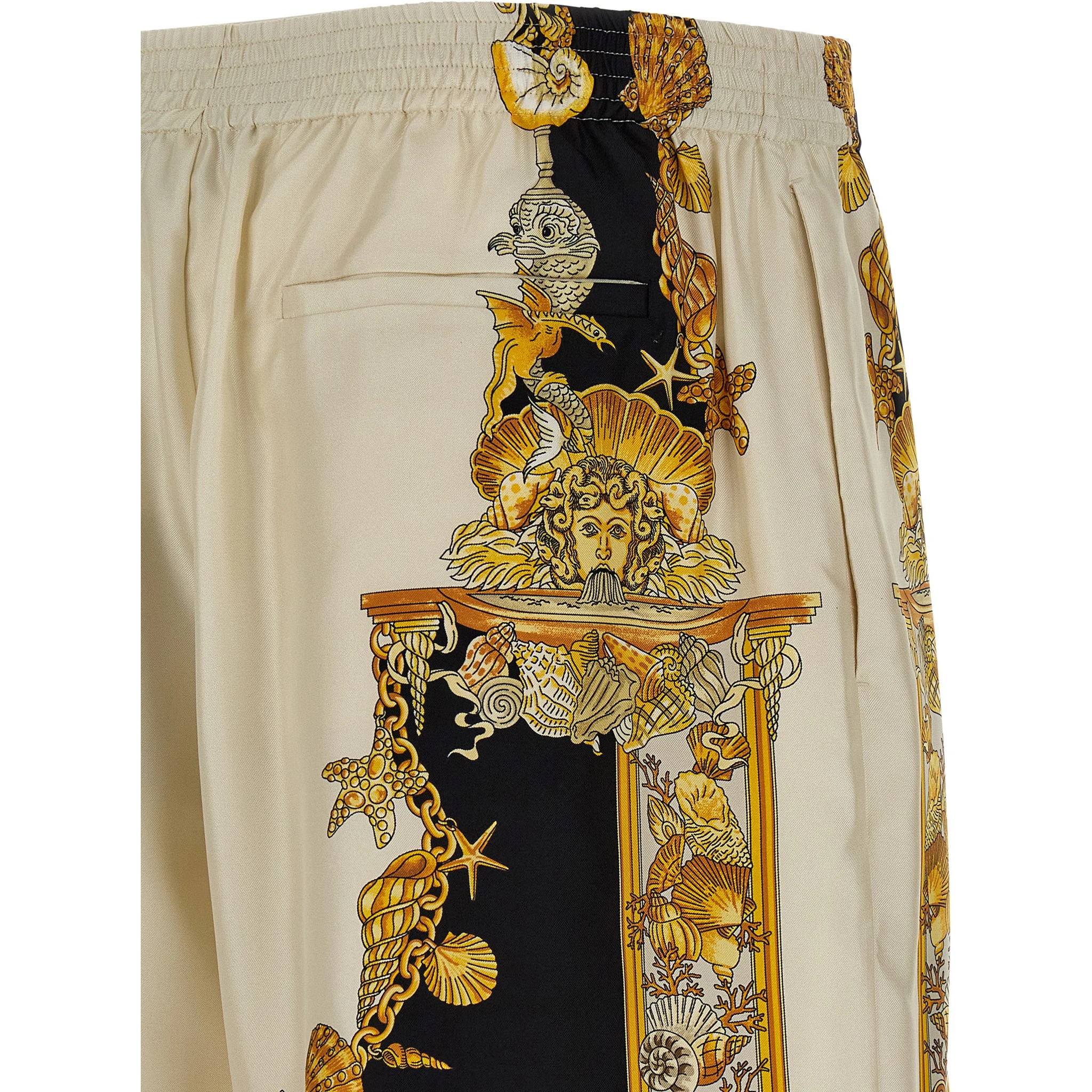 Multicolor Silk Bermuda Shorts