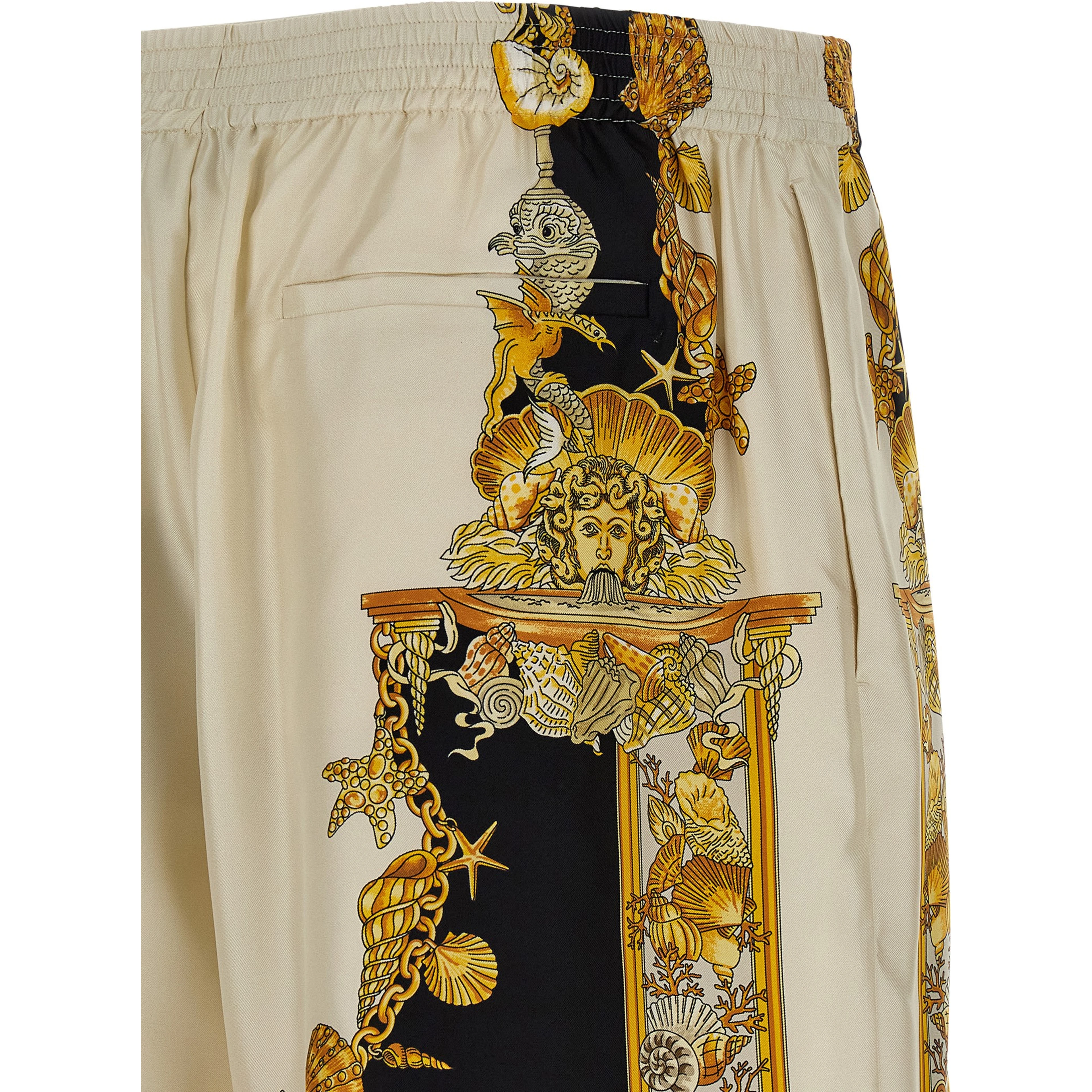 Multicolor Silk Bermuda Shorts