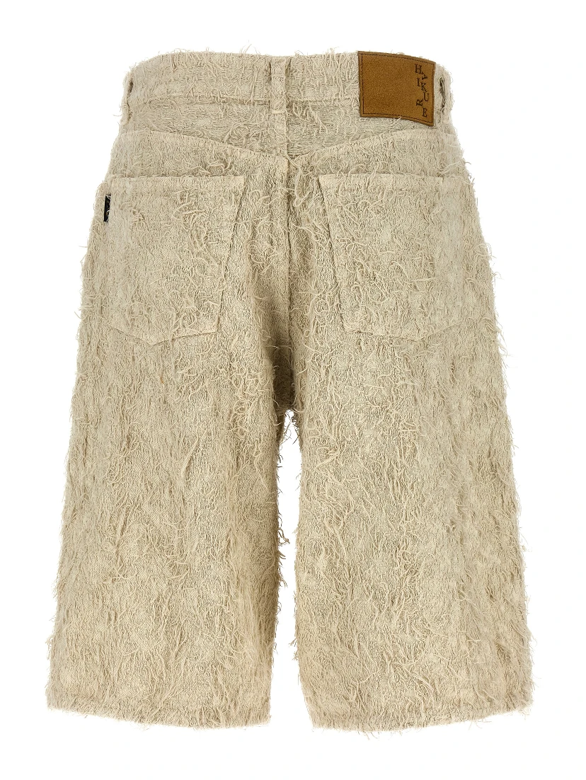 Beige Cotton Bermuda Shorts