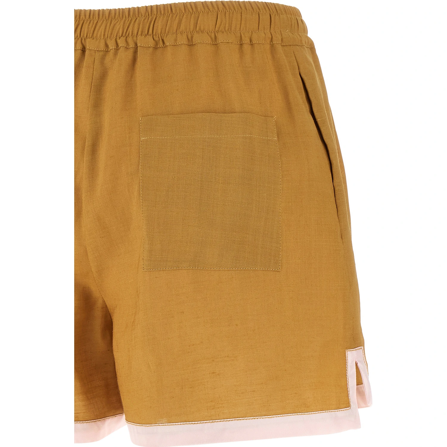 Bicolor Calfskin Bermuda Shorts