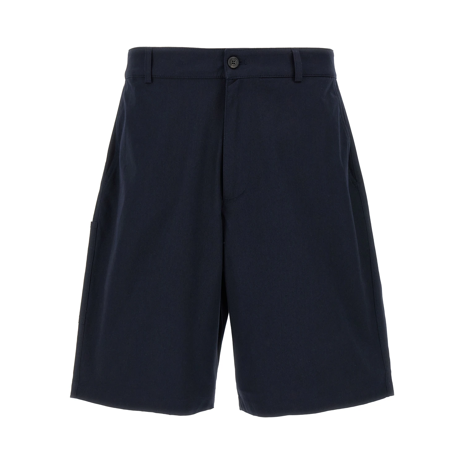 Blue Cotton Bermuda Shorts