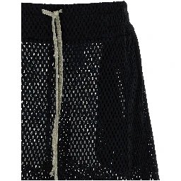 Black Cotton Bermuda Shorts