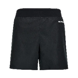 Black Polyester Bermuda Shorts
