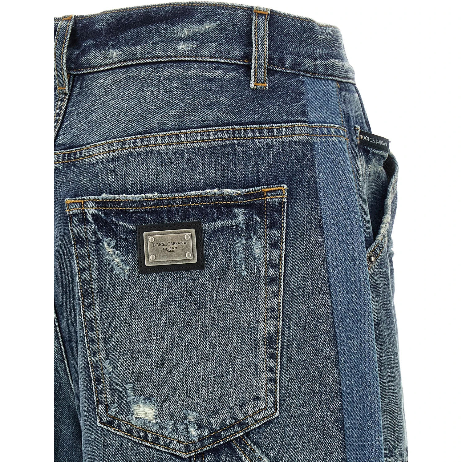 Blue Cotton Bermuda Shorts