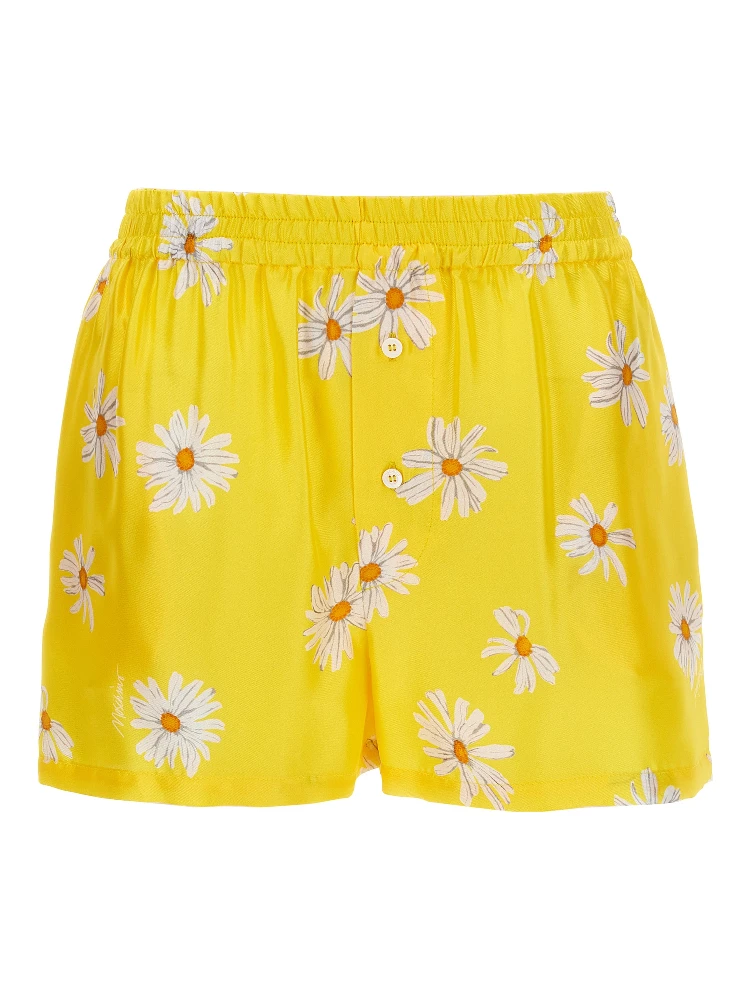 Bicolor Silk Bermuda Shorts