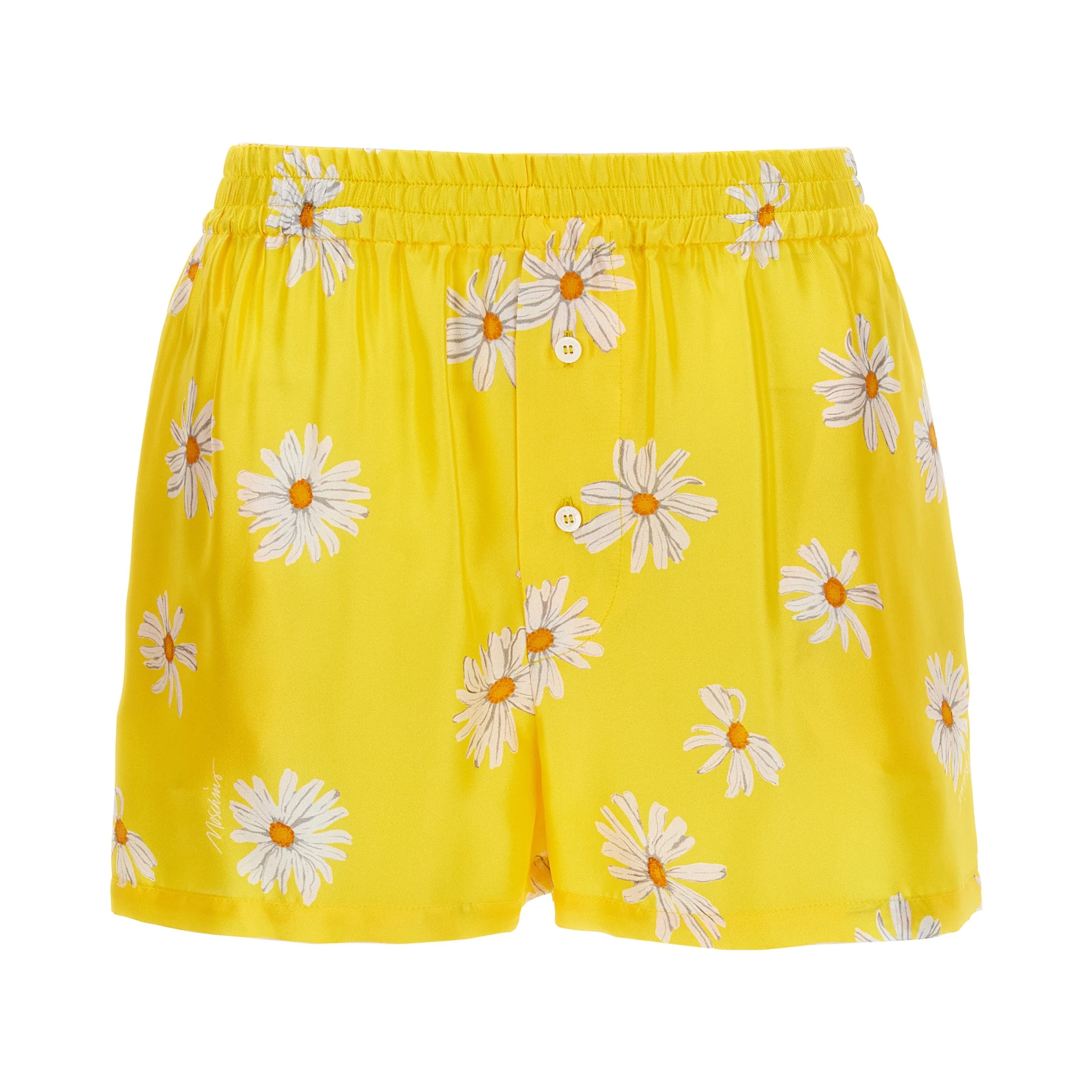 Bicolor Silk Bermuda Shorts