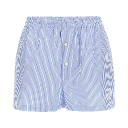 Blue Cotton Bermuda Shorts