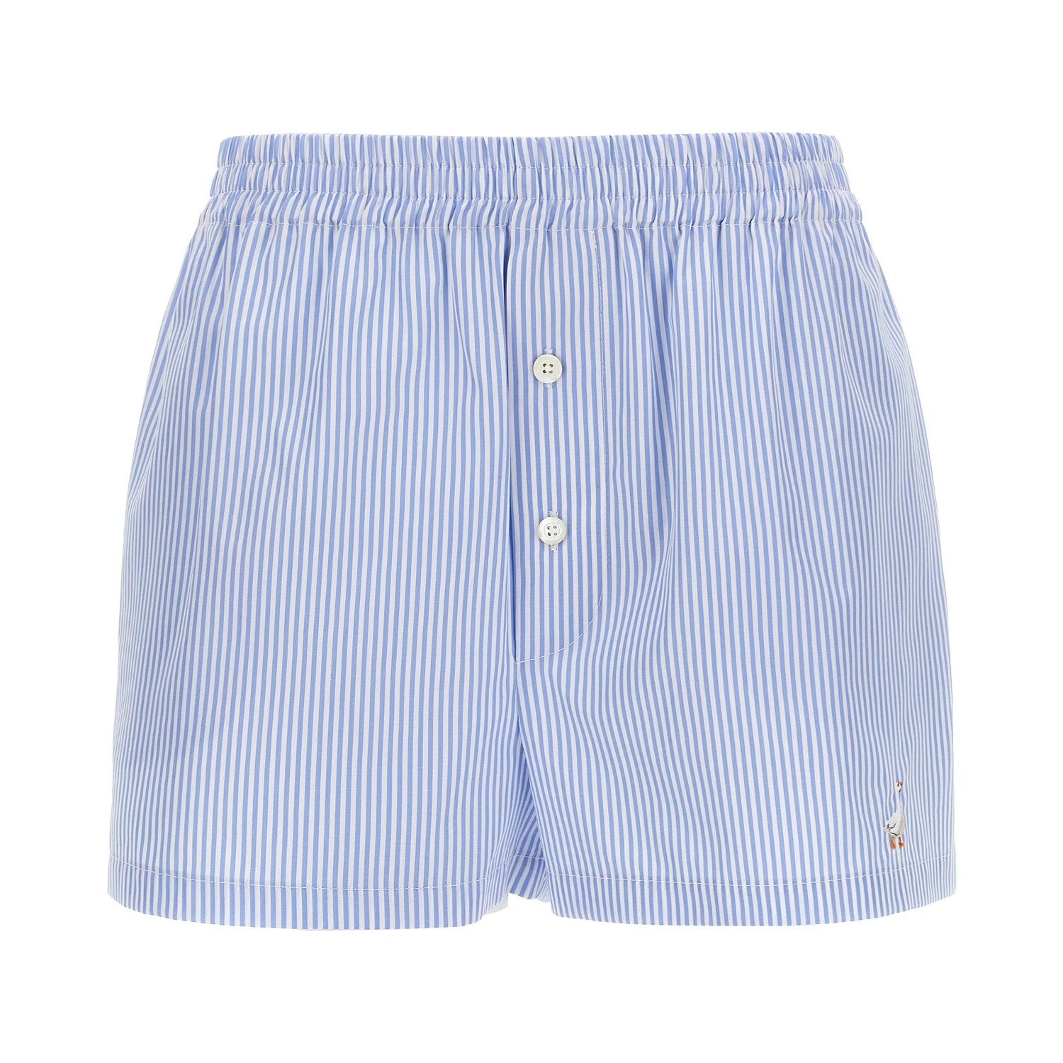 Blue Cotton Bermuda Shorts