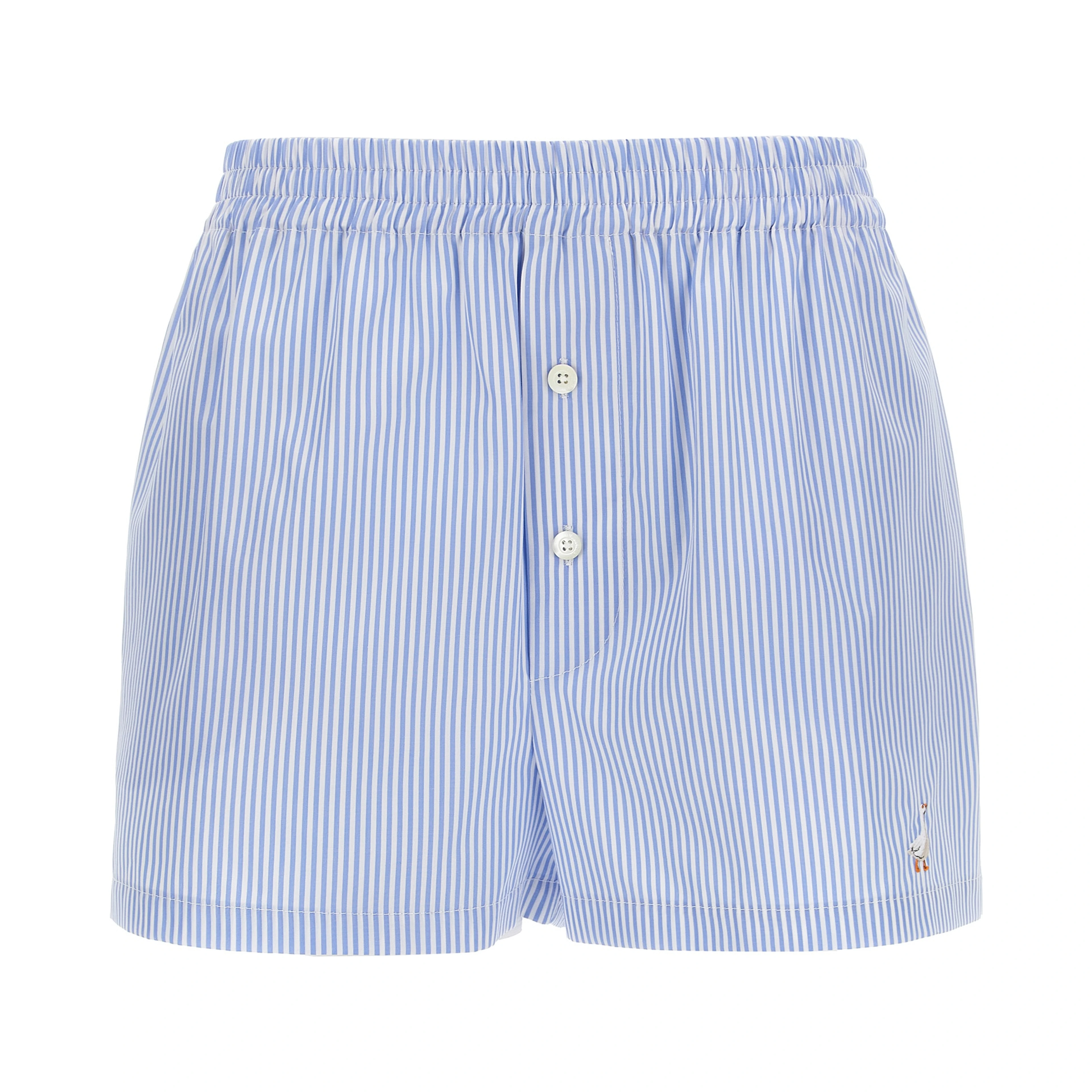 Blue Cotton Bermuda Shorts