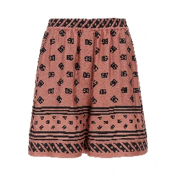 Multicolor Silk Bermuda Shorts