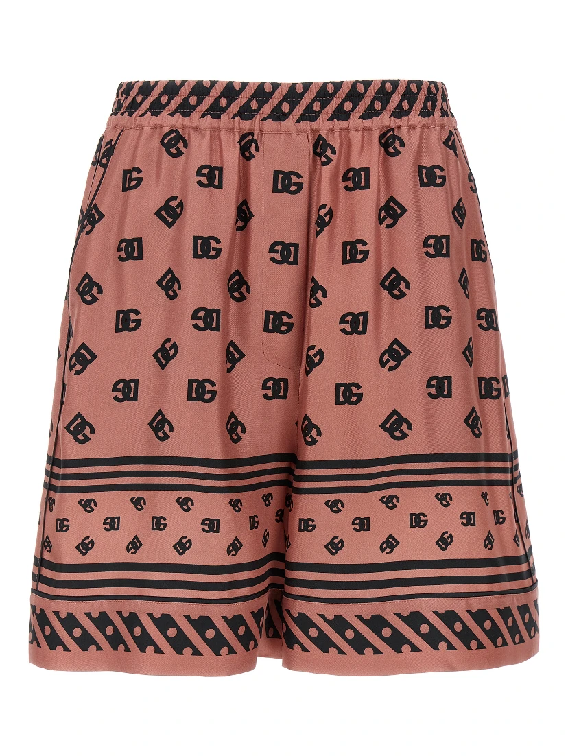 Multicolor Silk Bermuda Shorts