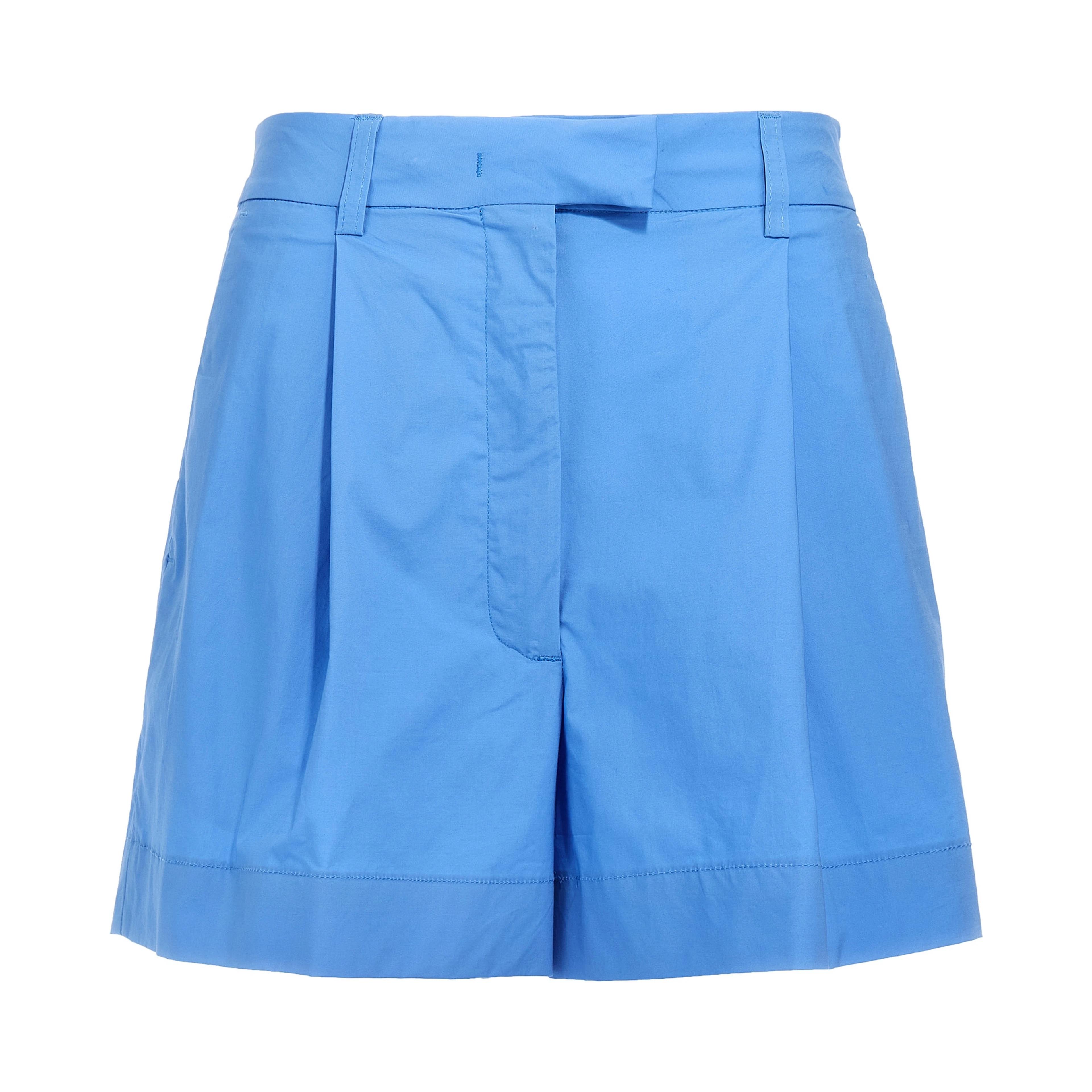 Blue Cotton Bermuda Shorts