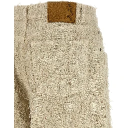 Beige Cotton Bermuda Shorts