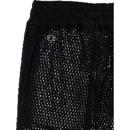 Black Cotton Bermuda Shorts