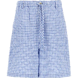 Blue Polyamide Bermuda Shorts