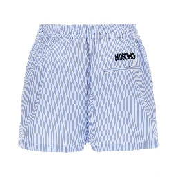 Blue Cotton Bermuda Shorts