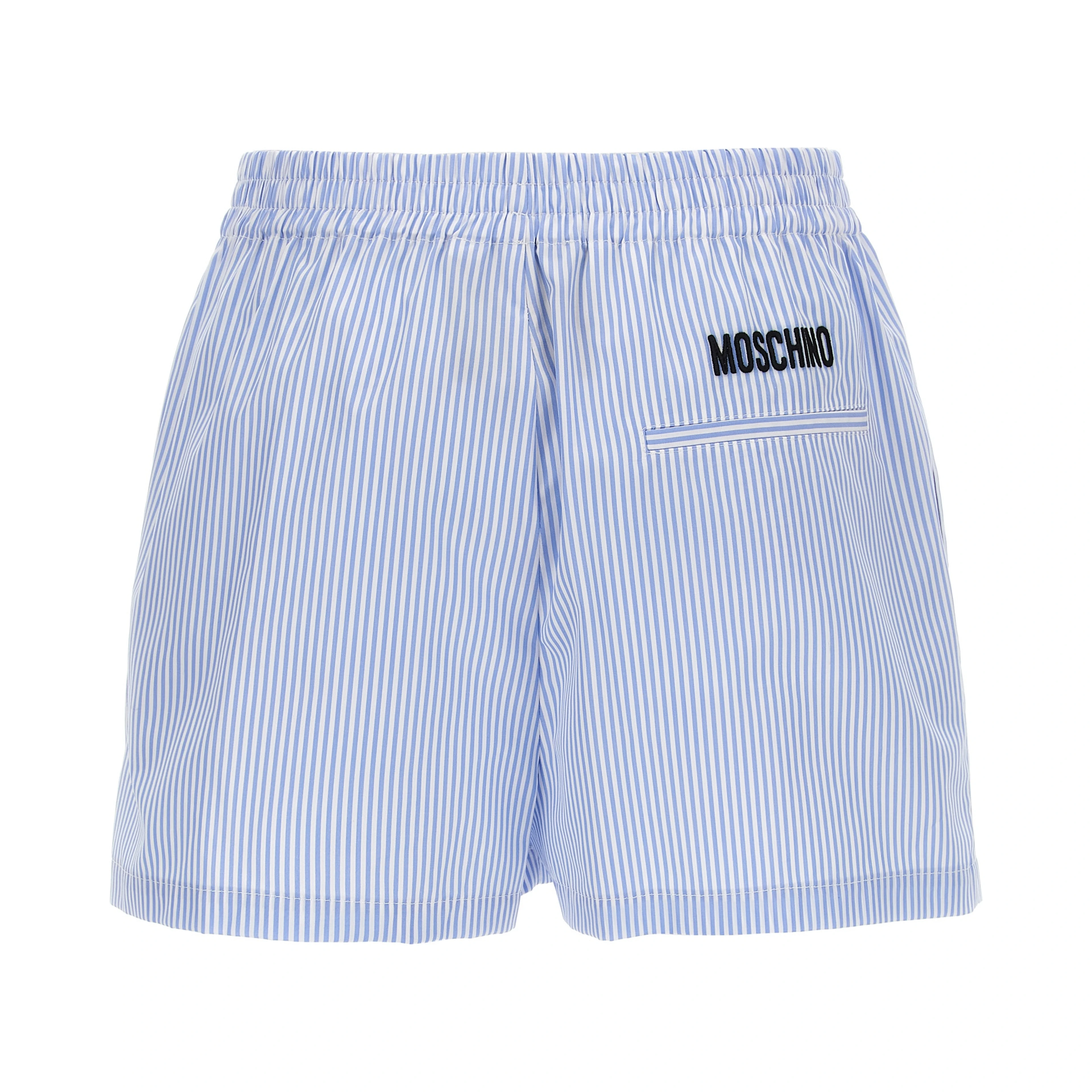 Blue Cotton Bermuda Shorts