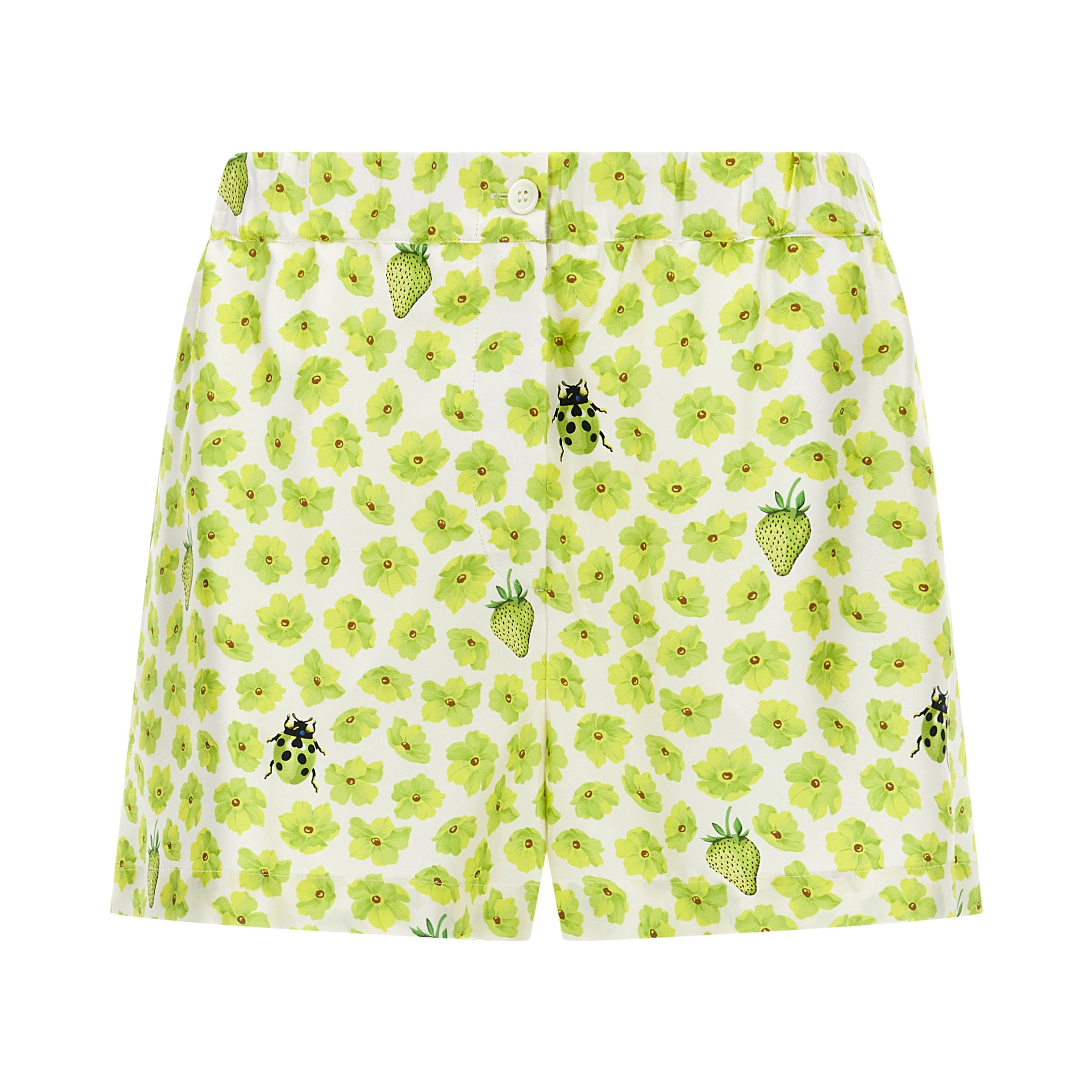 Multicolor Silk Bermuda Shorts