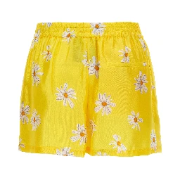 Bicolor Silk Bermuda Shorts