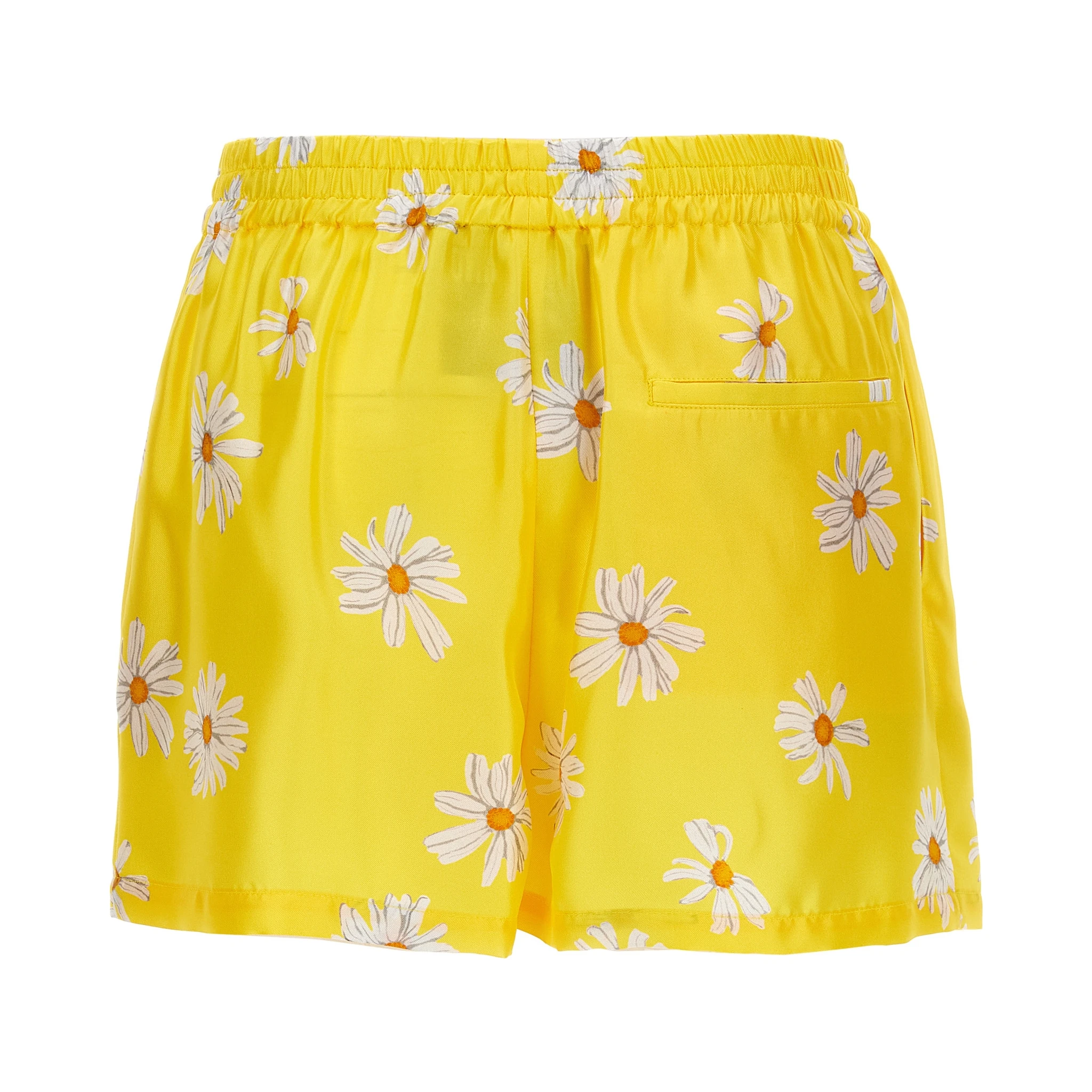 Bicolor Silk Bermuda Shorts