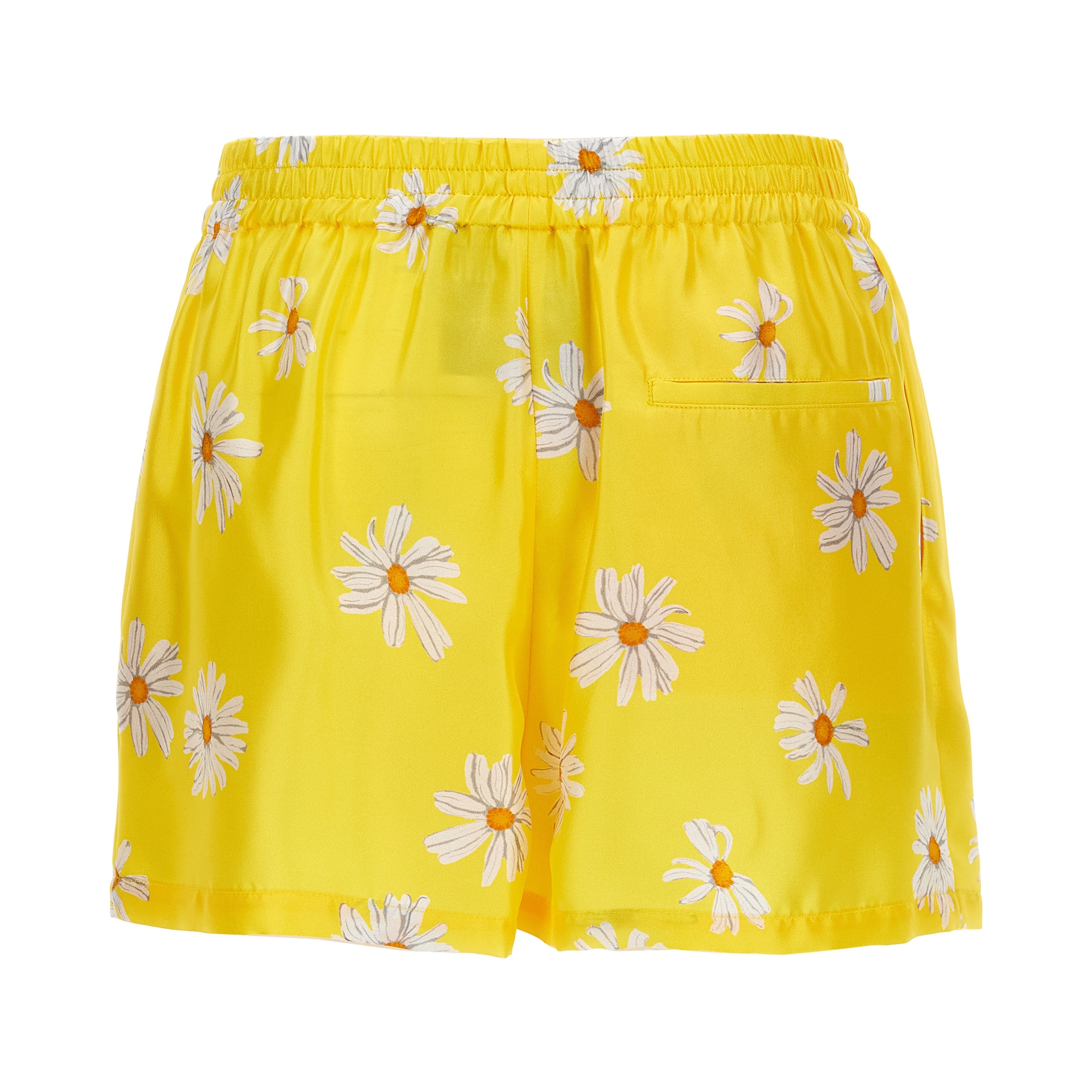 Bicolor Silk Bermuda Shorts