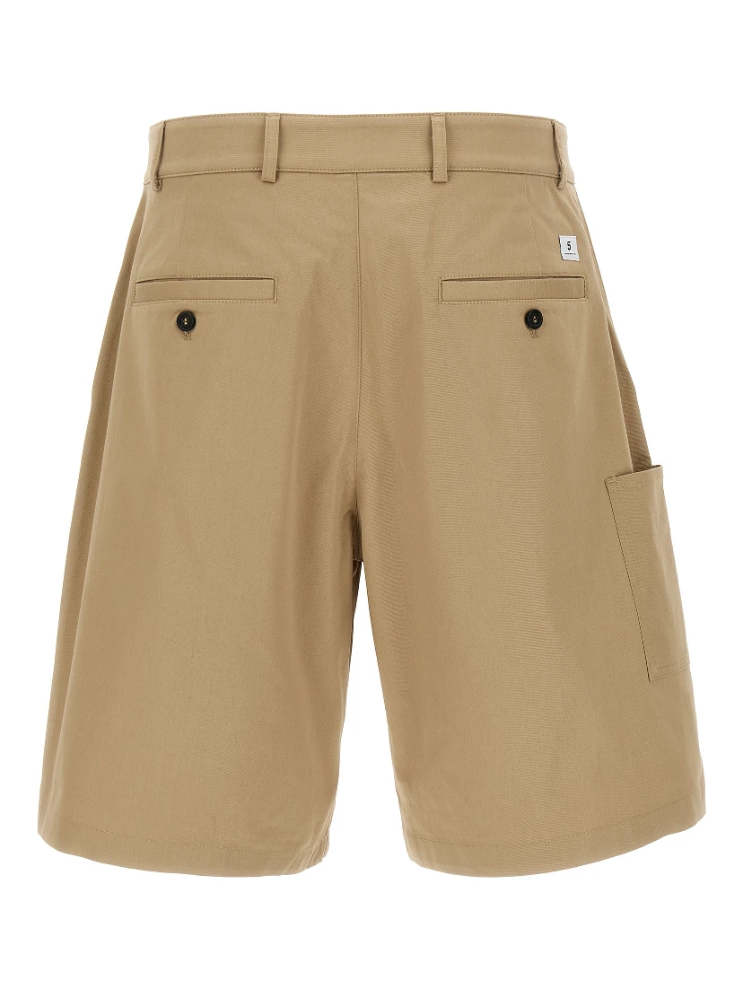 Beige Cotton Bermuda Shorts